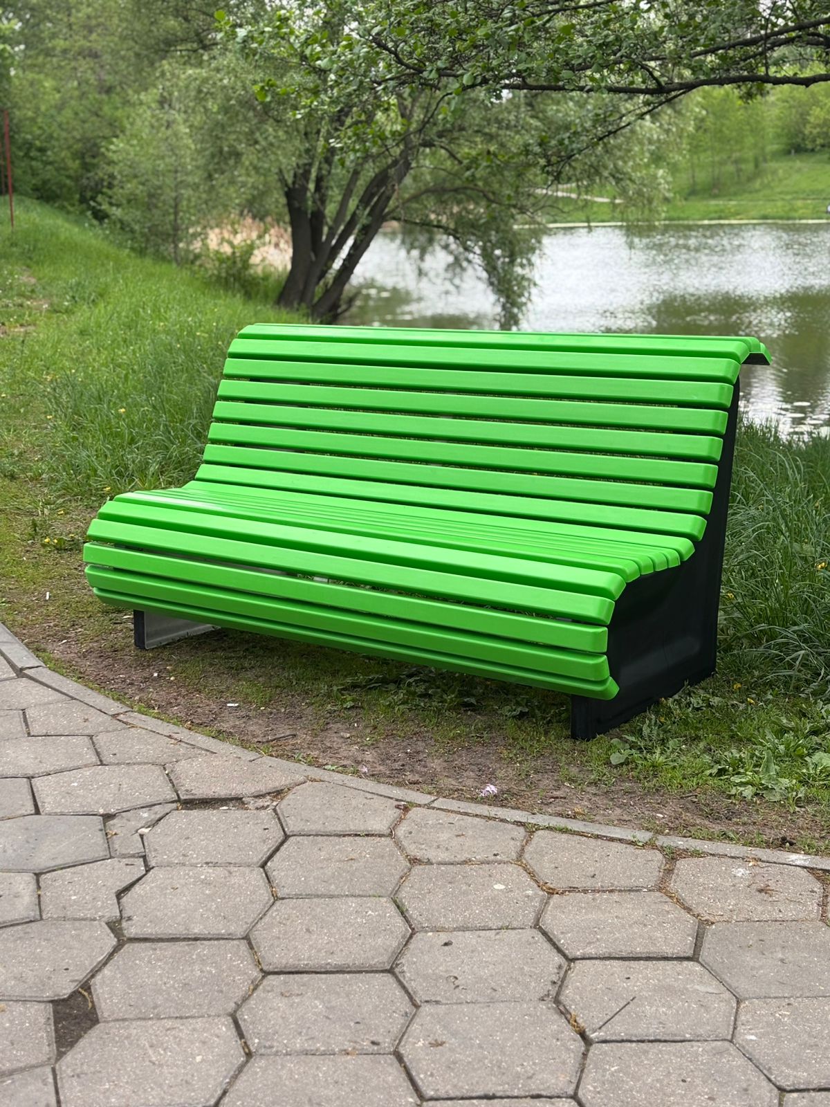 ABC.BENCH.01G Композитная скамейка Стандарт, зеленая 1.8м АВСДизайн