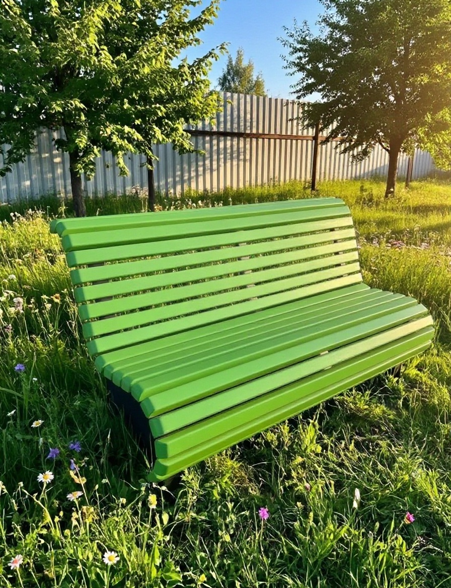 ABC.BENCH.01G Композитная скамейка Стандарт, зеленая 1.8м АВС-Дизайн