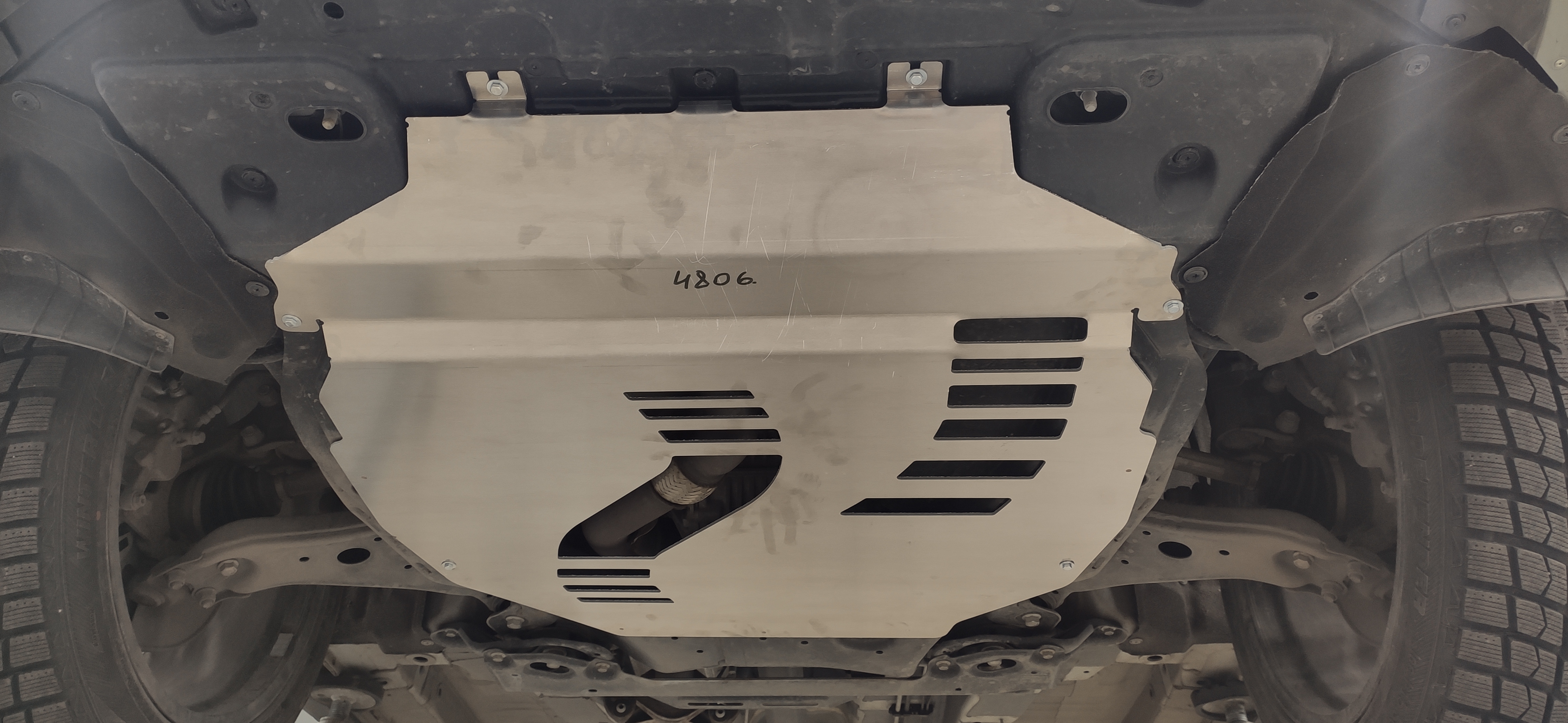 48.06ABC Защита картера ДВС и КПП CHANGAN UNI-K , (2020-) (Алюминий 4мм) 48.06ABC Защита картера ДВС и КПП CHANGAN UNI-K , (2020-) (Алюминий 4мм)