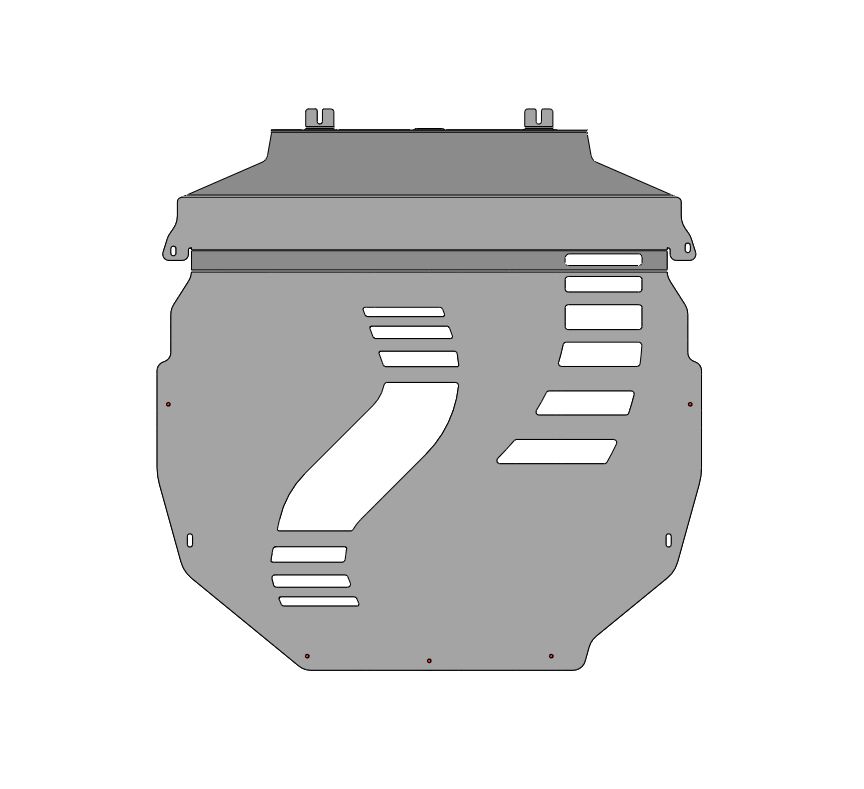 48.06ABC Защита картера ДВС и КПП CHANGAN UNI-K , (2020-) (Алюминий 4мм)