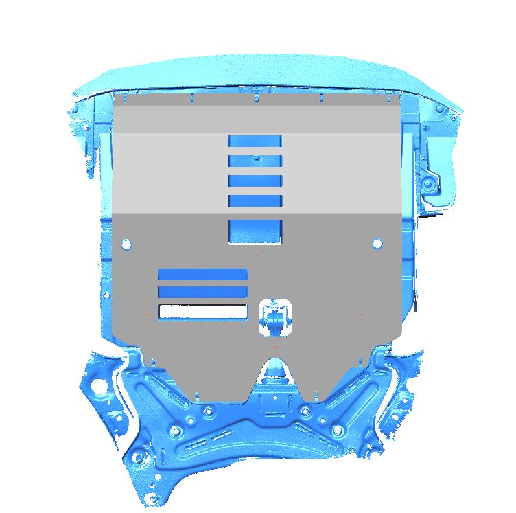 48.07ABC Защита картера ДВС и КПП CHANGAN UNI-T, (2020-)  (Алюминий 4мм)