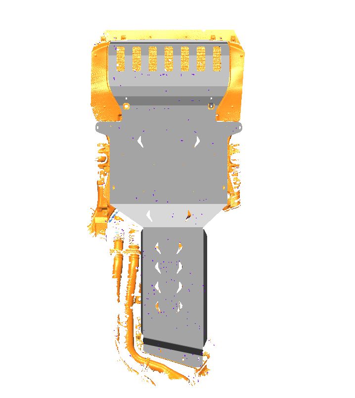 34.22ABC Защита картера ДВС и КПП BMW X3М (2019-) из 2-х частей  (Алюминий 4мм)