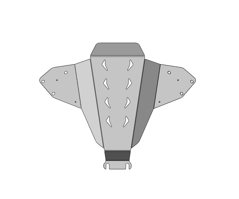 34.23ABC Защита заднего редуктора BMW X3М (2019-) (Алюминий 4мм)