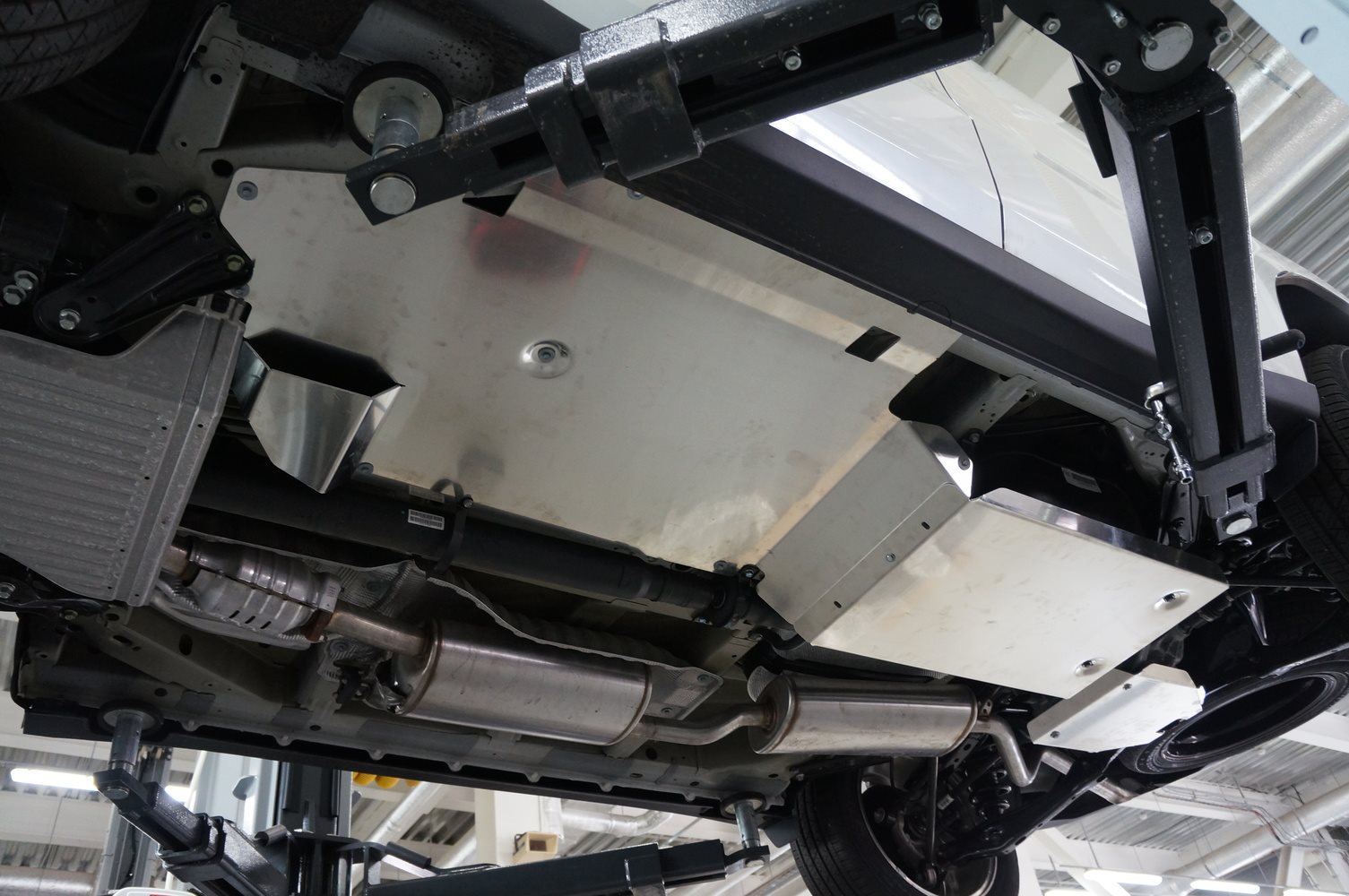 09.29ABC Защита днища Acura MDX14 V-3,5 АКПП (2014-) из 4 частей (Алюминий 4 мм)