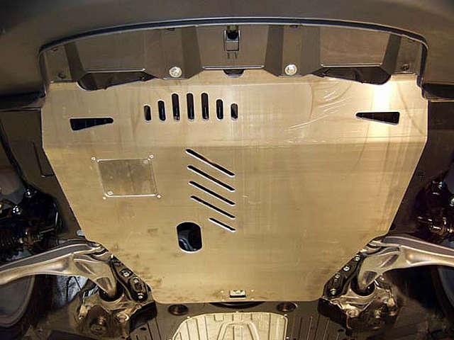 09.05ABC Защита картера двигателя и кпп Honda (Хонда) Jazz; V-все (2008-2014)  (Алюминий 4 мм)