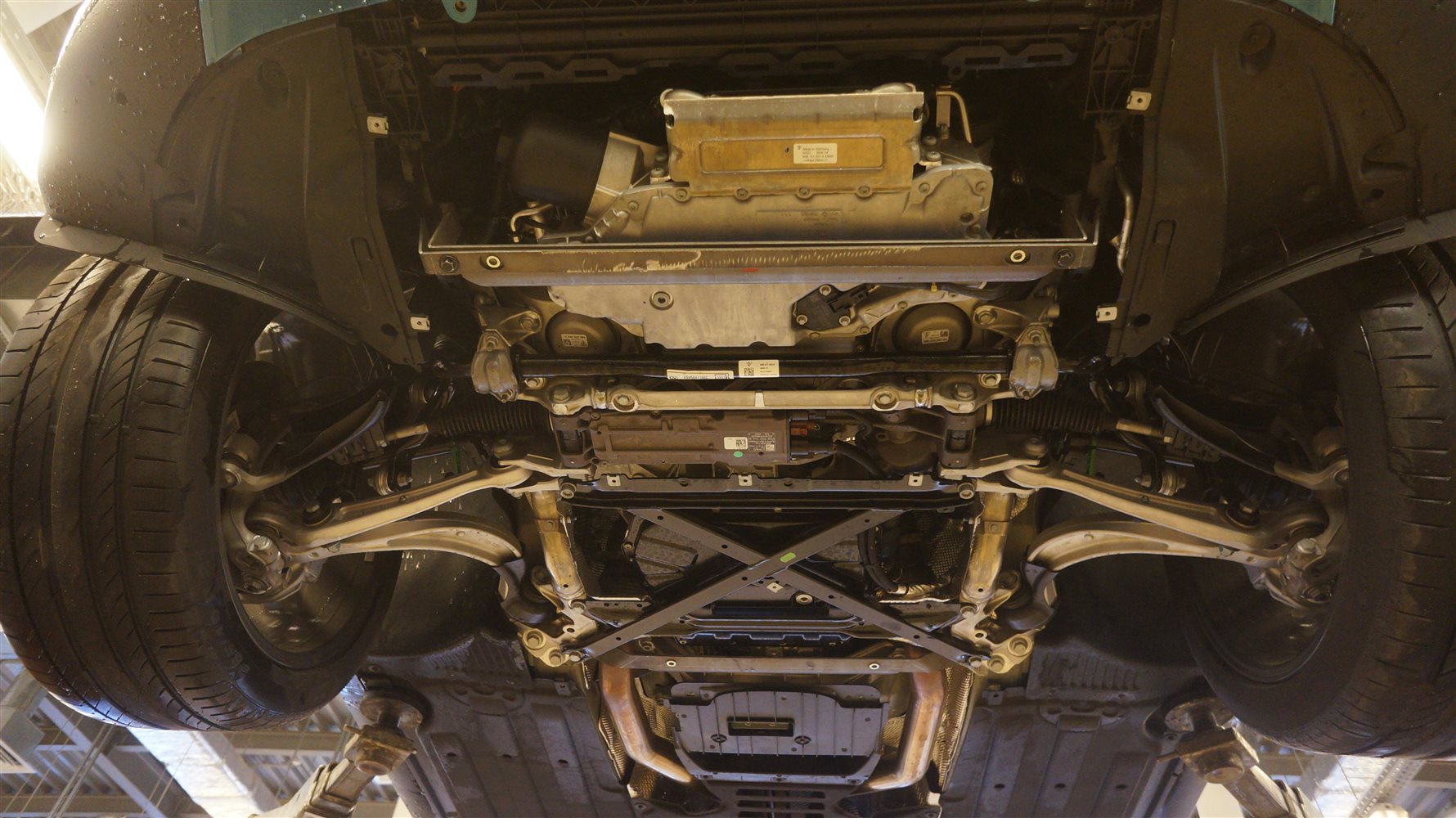 36.02ABC Защита картера двигателя и кпп Porsche Macan S, V-все, АКПП, 4WD (2014-) (Алюминий 4 мм)