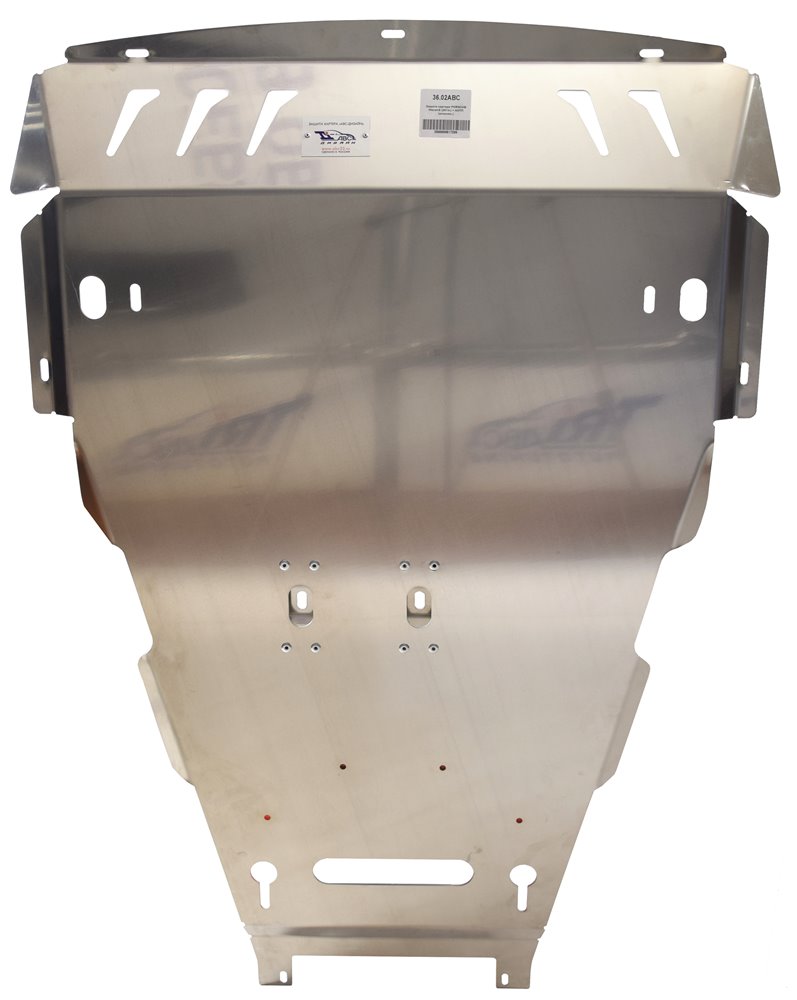 36.02ABC Защита картера двигателя и кпп Porsche Macan S, V-все, АКПП, 4WD (2014-) (Алюминий 4 мм)