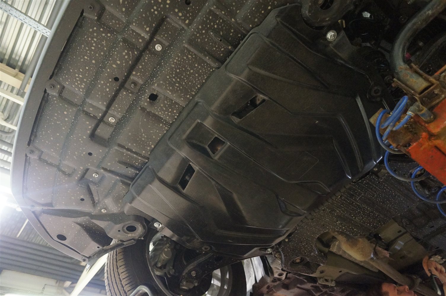 24.19k Защита картера двигателя и кпп Toyota Highlander (Тойота Хайлендер)(2007-2013,V-все) ; (2014-2019,V-2,7;3,5;АКПП)/Lexus RX270,350,450hV-все(2009-2015)(Композит 6 мм)