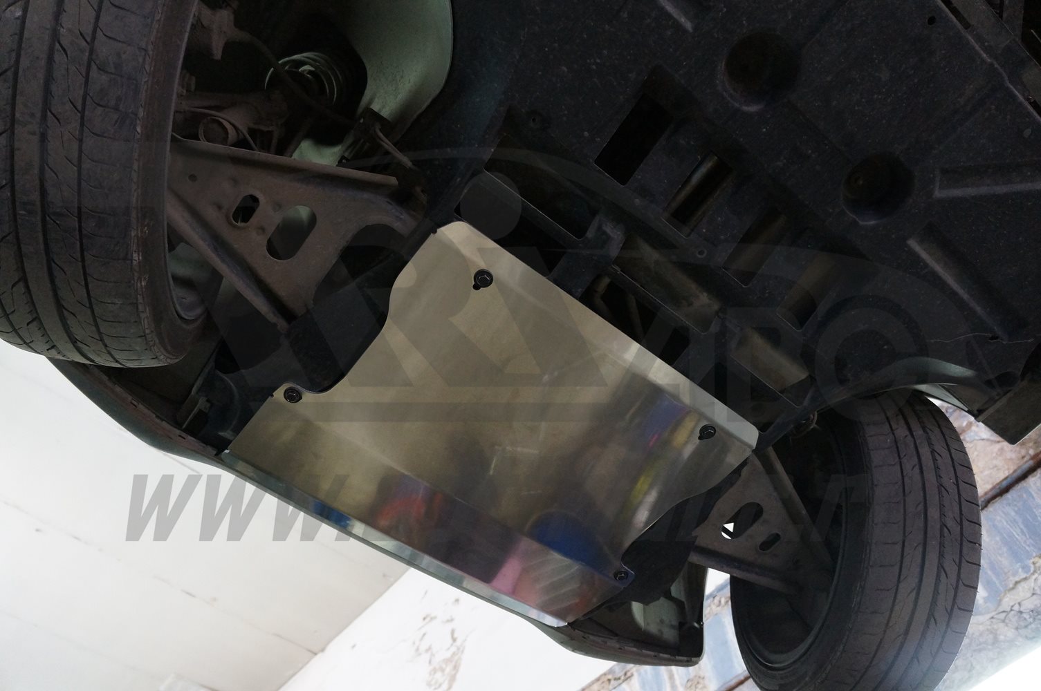 37.02ABC Защита передний части днища Smart Fortwo V-все (2007-2014) (Алюминий 4 мм)