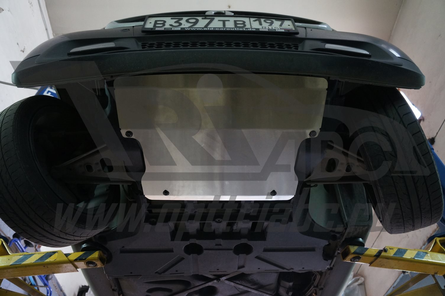 37.02ABC Защита передний части днища Smart Fortwo V-все (2007-2014) (Алюминий 4 мм)