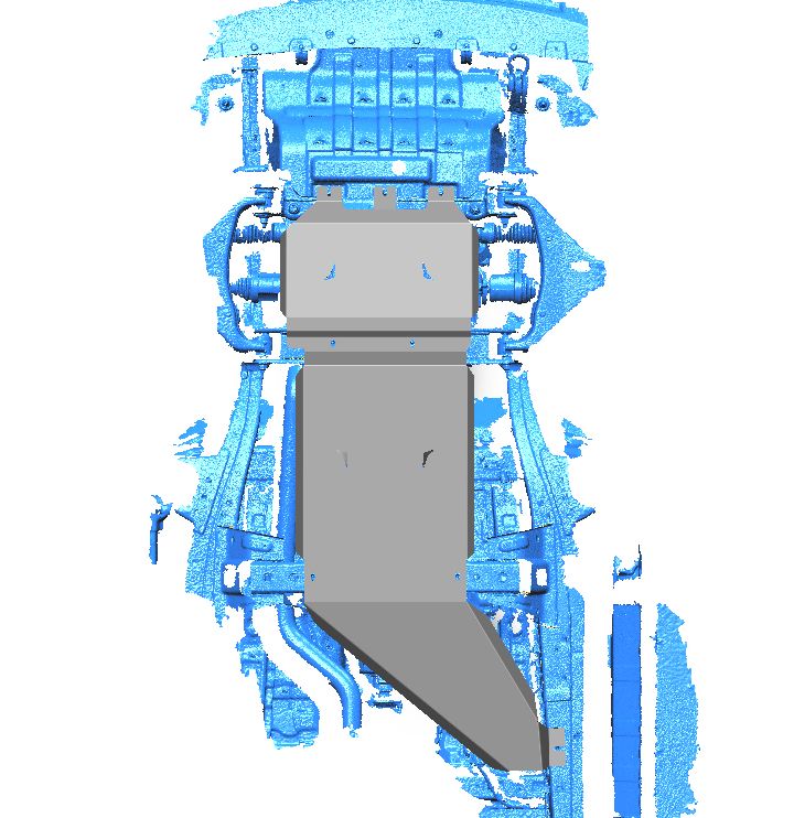 47.01ABC Защита днища GREAT WALL POER (2021-), V-все из 3-х час. (Алюминий 4мм)