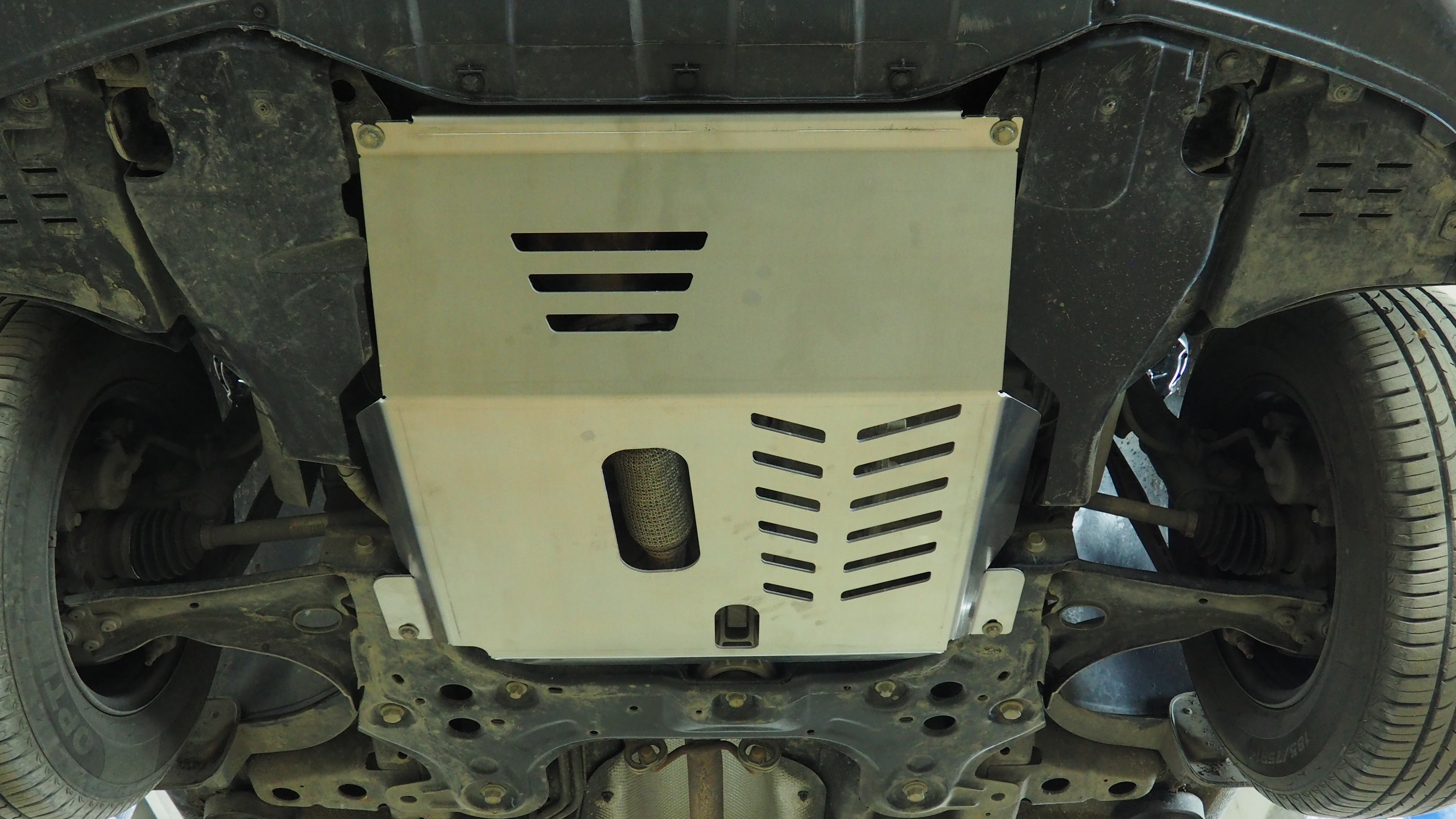 04.49ABC Защита картера ДВС и КПП Chevrolet Cobalt (2013-) (Алюминий 4 мм)