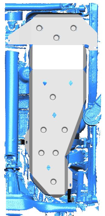 15.36ABC Защита топливного бака NISSAN XTERRA (2023-) (Алюминий 4 мм)