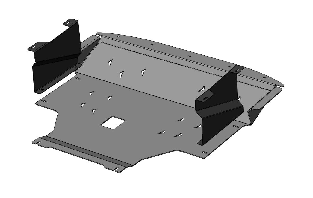 48.03ABC Защита картера двигателя и КПП CHANGAN CS35 Plus New,V-все (2021-) (Алюминий 4 мм)