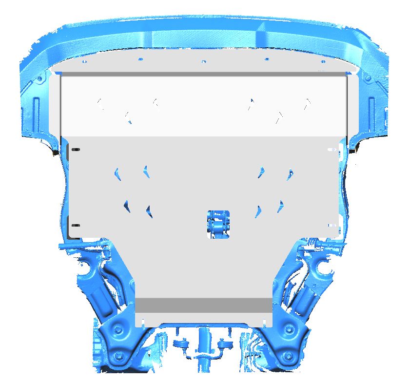 48.03ABC Защита картера двигателя и КПП CHANGAN CS35 Plus New,V-все (2021-) (Алюминий 4 мм)