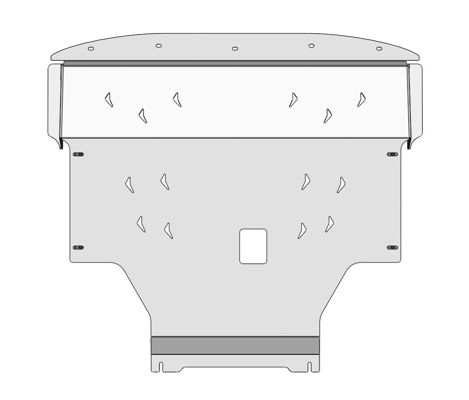 48.03ABC Защита картера двигателя и КПП CHANGAN CS35 Plus New,V-все (2021-) (Алюминий 4 мм)