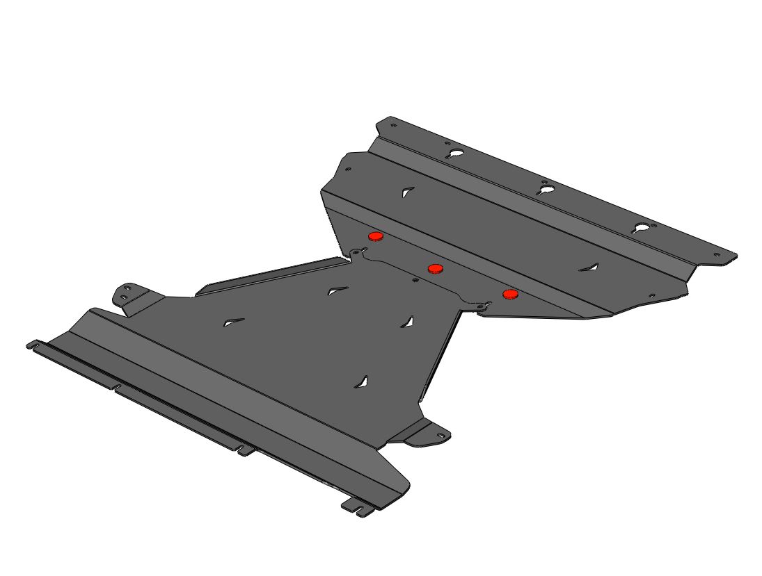 12.10ABC Защита ДВС и КПП Mazda CX60 гибрид (2022-) из 2-х частей (Алюминий 4мм)