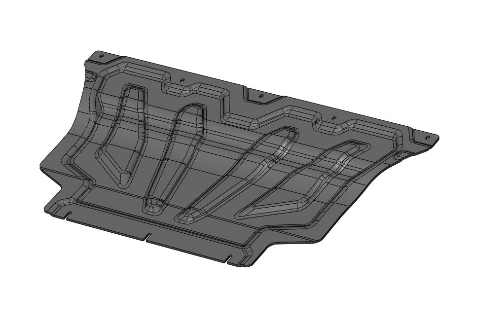 49.03K Передняя защита двигателя VOYAH FREE гибрид, электро (2021-) 1-я часть (КОМПОЗИТ 6 ММ)