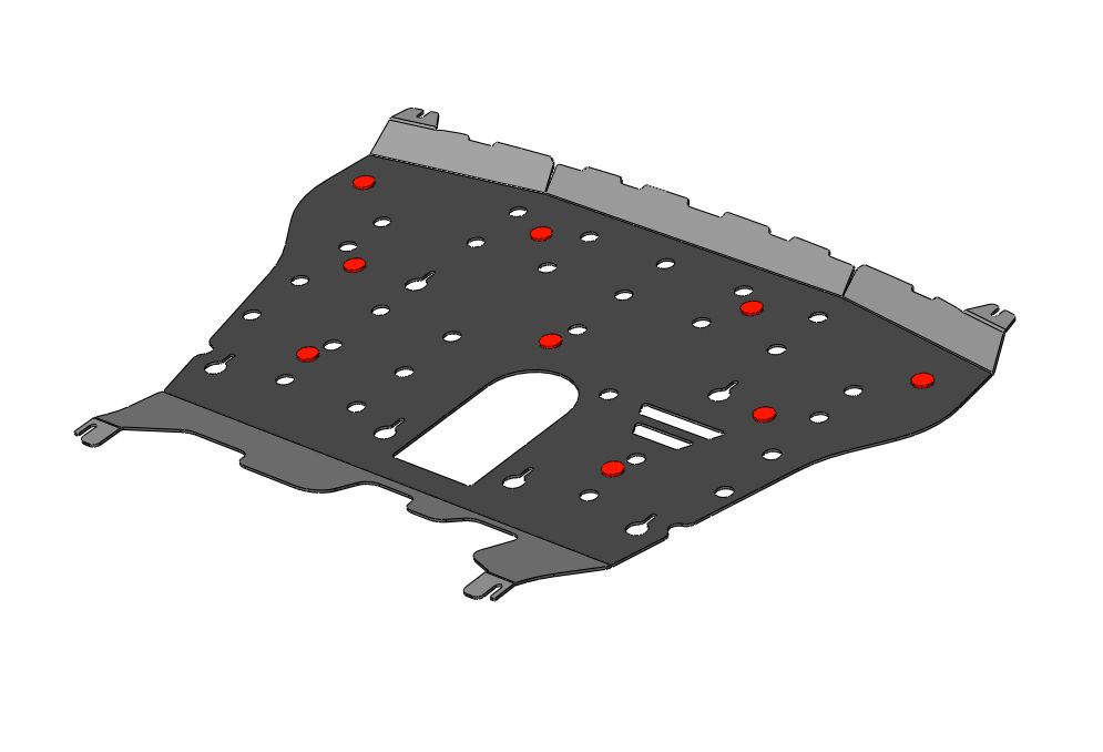 53.01ABC Защита картера двигателя и КПП Li L7, L9 (2022-) (Алюминий 4 мм)
