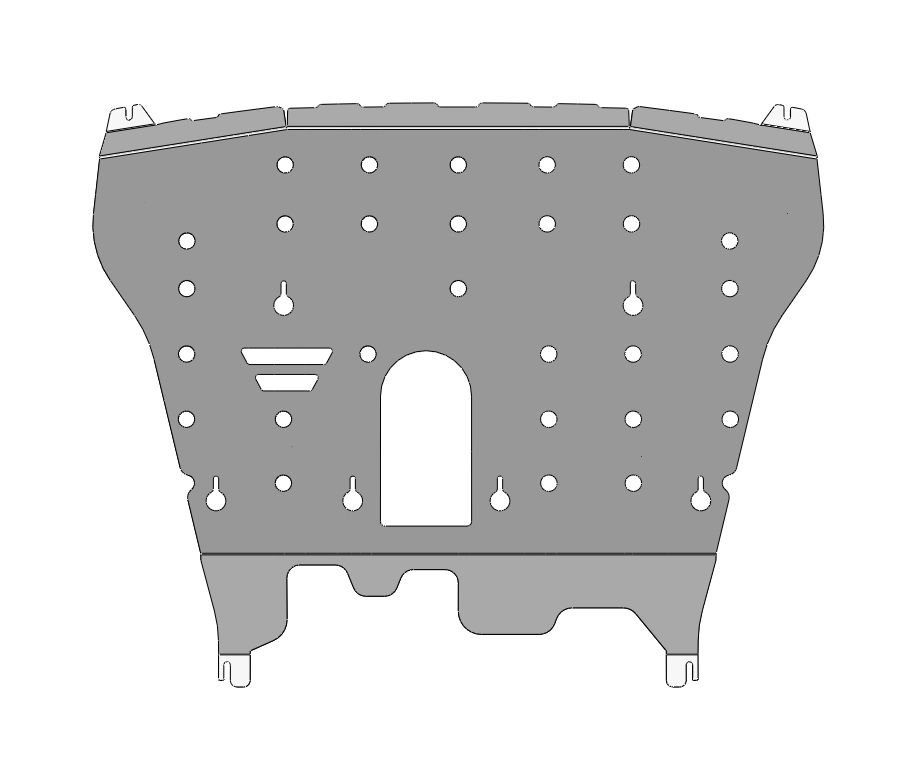 53.01ABC Защита картера двигателя и КПП Li L7, L9 (2022-) (Алюминий 4 мм)