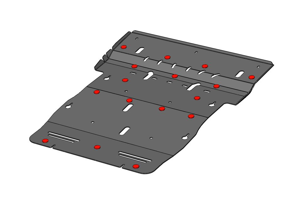 54.01ABC Защита электродвигателя и КПП ZEEKR 001/ 009 (2022-) (Алюминий 4 мм)