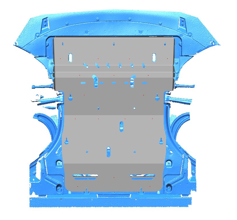 54.01ABC Защита электродвигателя и КПП ZEEKR 001/ 009 (2022-) (Алюминий 4 мм)