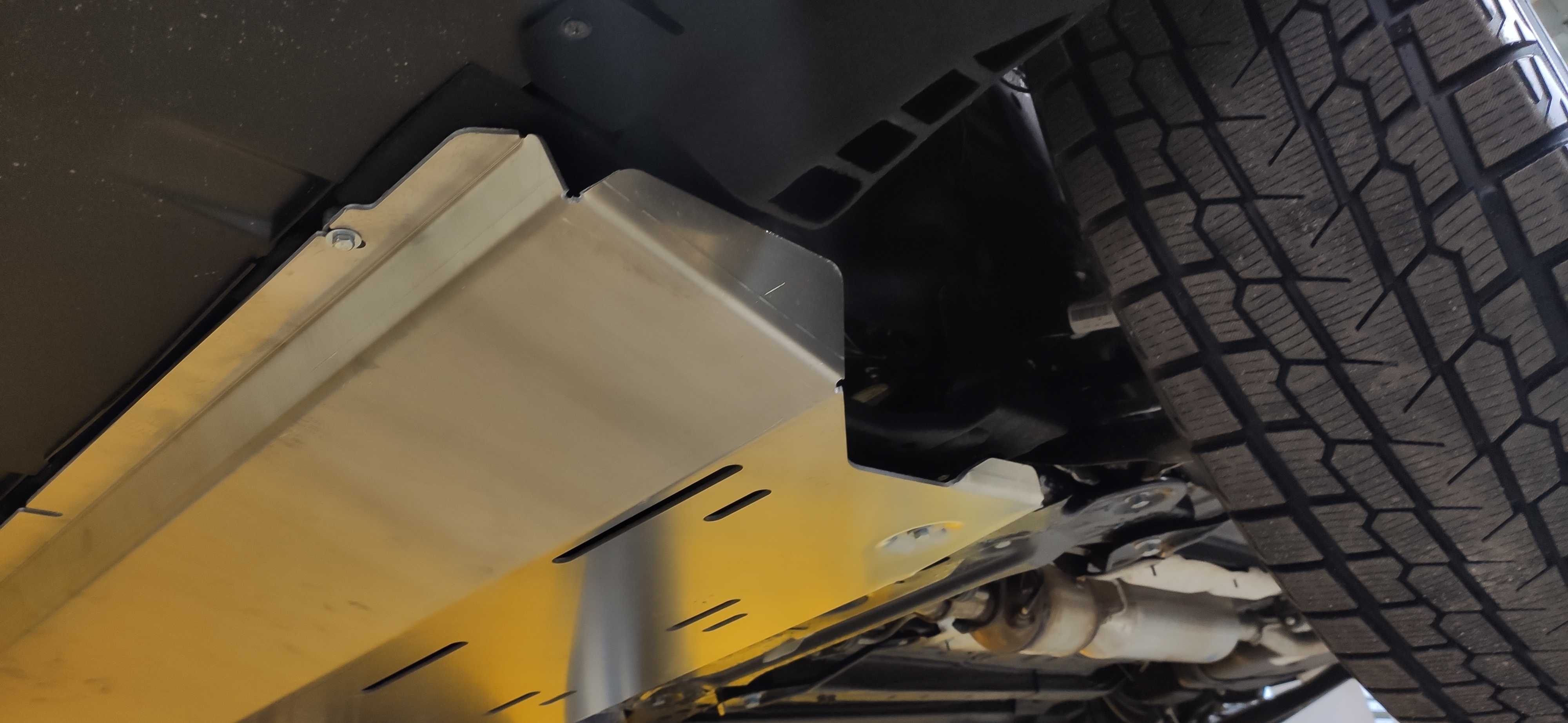 55.01ABC Защита картера двигателя и КПП JETOUR DASHING , V-все (2022-) (Алюминий 4 мм)