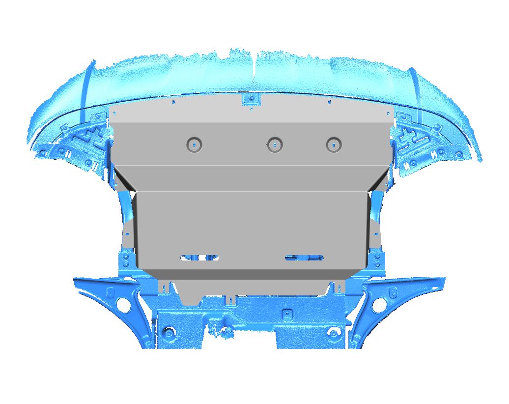 56.01ABC Защита картера двигателя и КПП HONGQI HS5 (2018-) (Алюминий 4 мм)