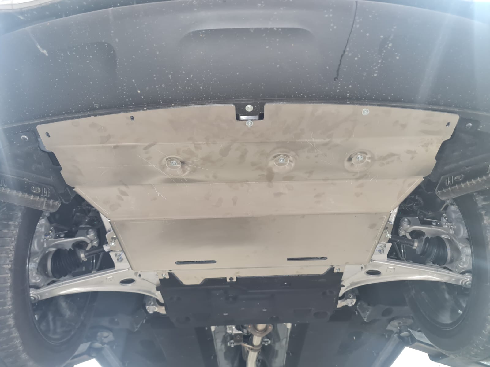 56.01ABC Защита картера двигателя и КПП HONGQI HS5 (2018-) (Алюминий 4 мм)