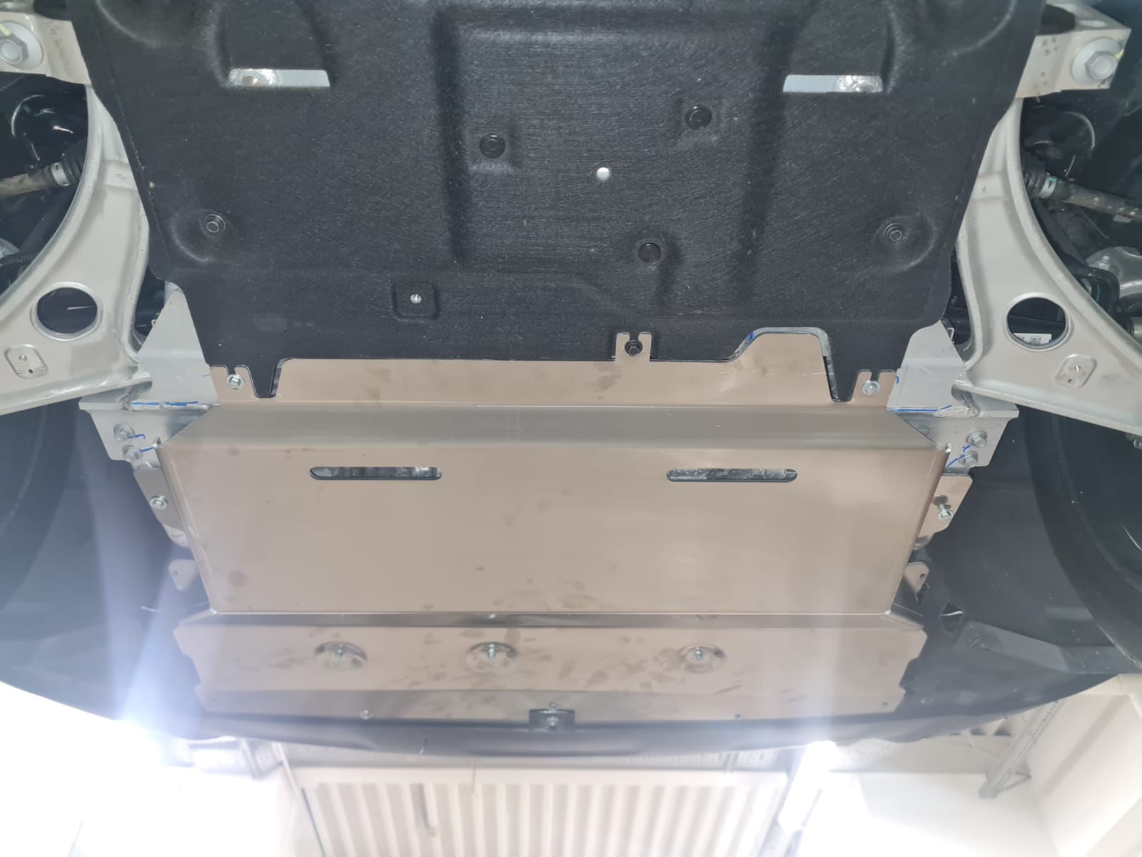 56.01ABC Защита картера двигателя и КПП HONGQI HS5 (2018-) (Алюминий 4 мм)