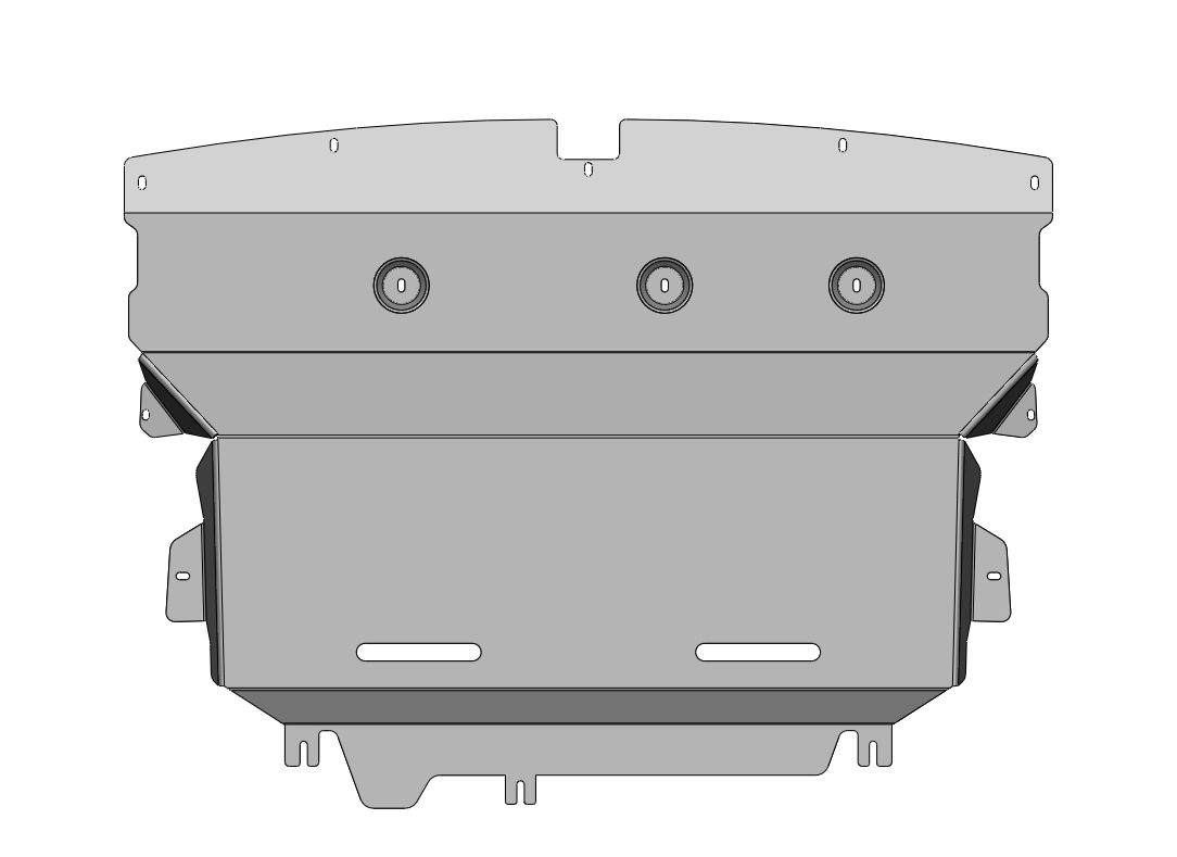 56.01ABC Защита картера двигателя и КПП HONGQI HS5 (2018-) (Алюминий 4 мм)