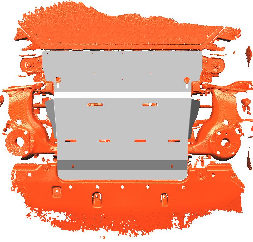 54.02ABC Защита заднего электродвигателя ZEEKR 001 (2022-2025) / ZEEKR 009 (2022-) (Алюминий 4 мм)