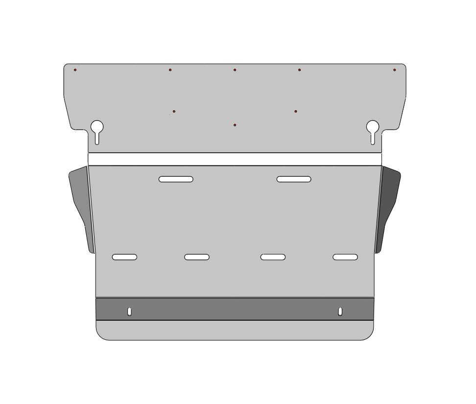 54.02ABC Защита заднего электродвигателя ZEEKR 001 (2022-2025) / ZEEKR 009 (2022-) (Алюминий 4 мм)