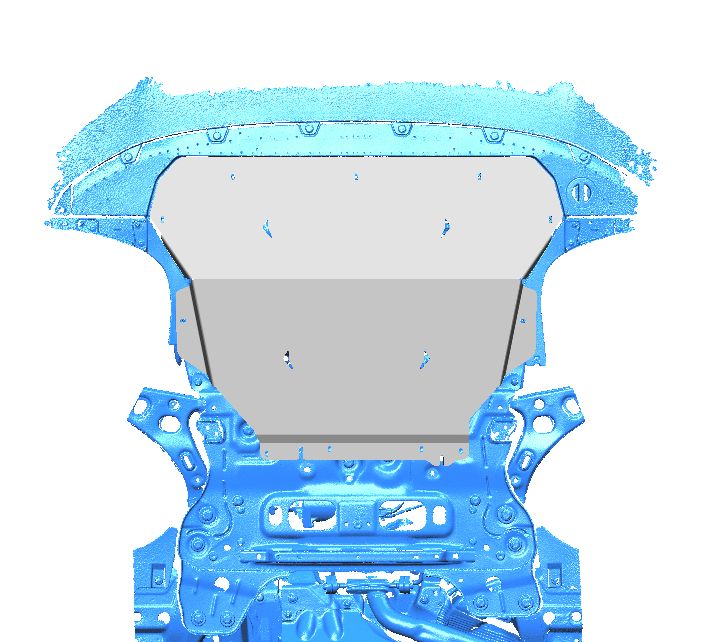 57.01ABC Защита картера двигателя и КПП LYNK & CO 08 (2022-) (Алюминий 4 мм)