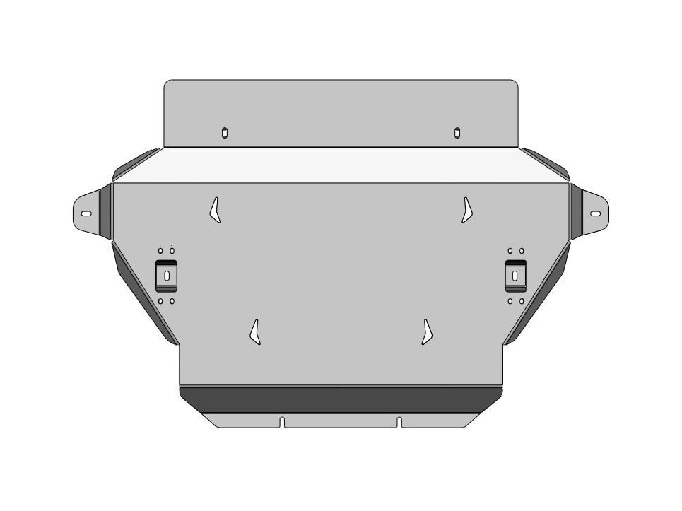 54.04ABC Защита заднего электродвигателя ZEEKR Х (2023-) (Алюминий 4 мм)