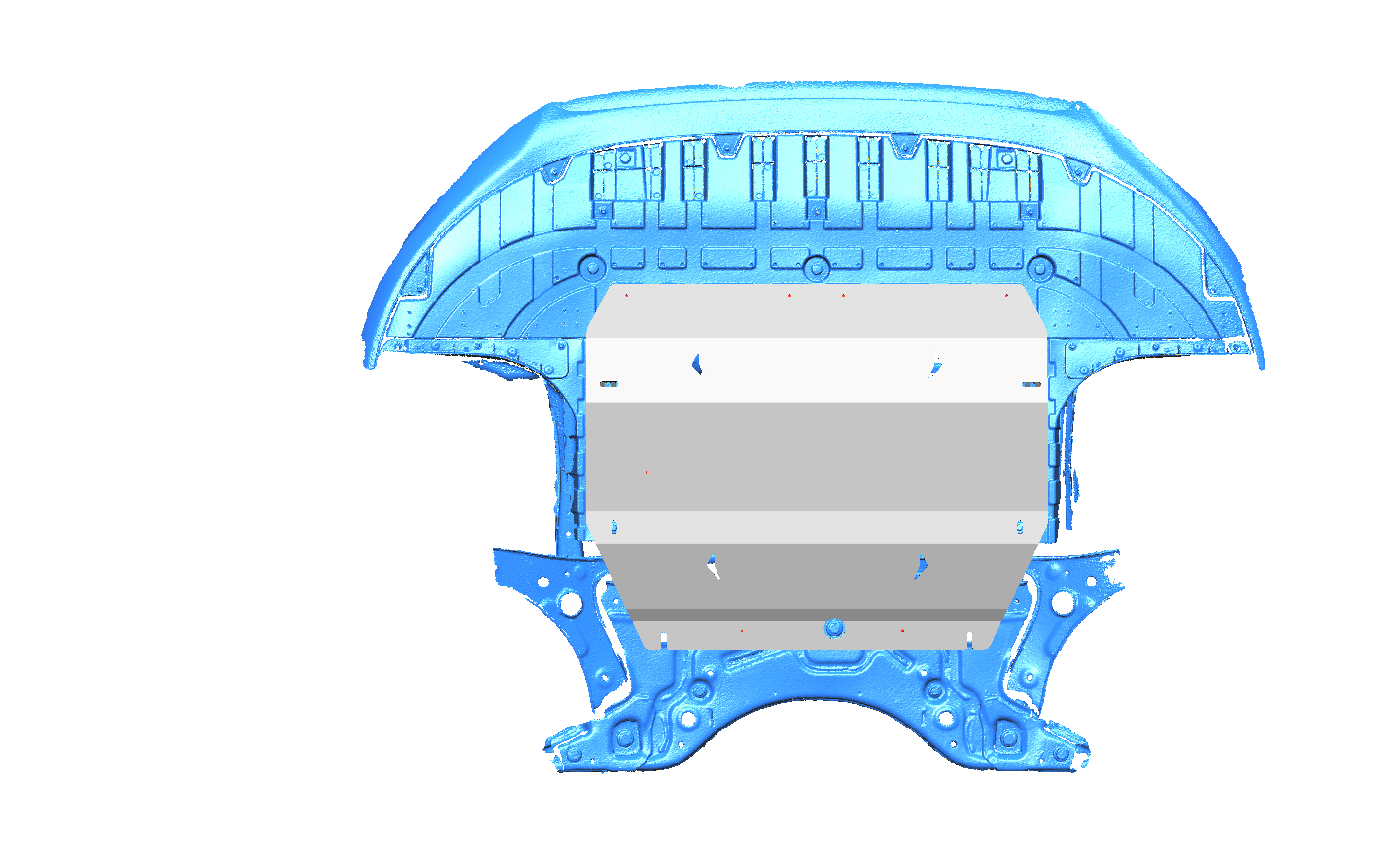 43.02ABC Защита картера двигателя и кпп Geely Emgrand v-все (2021-) (Алюминий 4 мм)