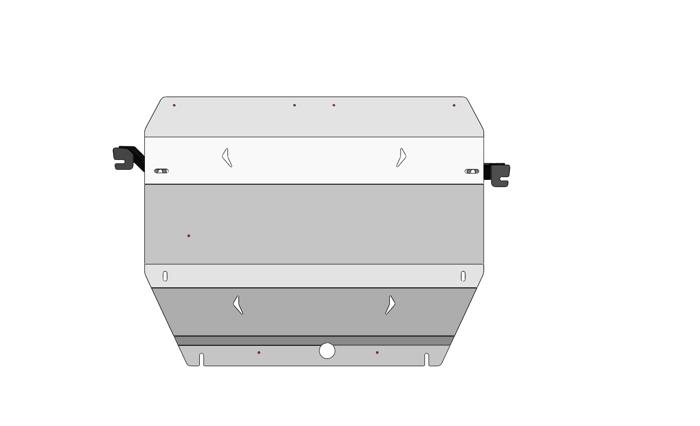 43.02ABC Защита картера двигателя и кпп Geely Emgrand v-все (2021-) (Алюминий 4 мм)