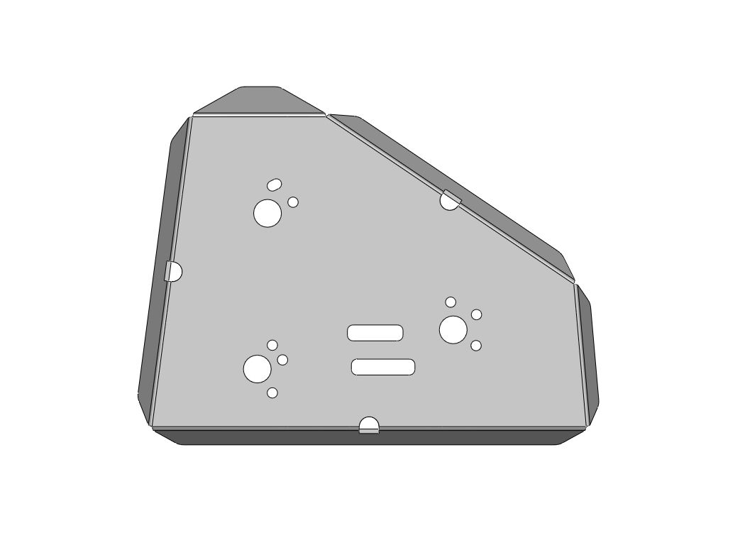 53.02ABC Защита заднего электродвигателя  Li L7, L9 (2022-) (Алюминий 4 мм)