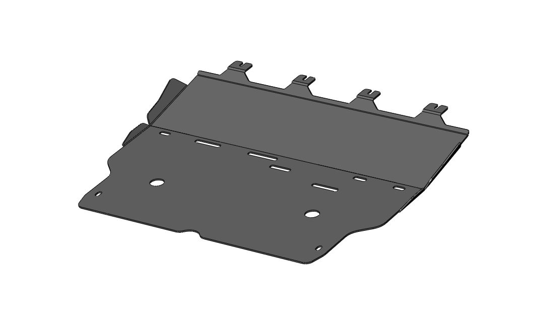 14.33ABC Защита картера двигателя и КПП V-все Mitsubishi Outlander IV (2022-) (Алюминий 4 мм)