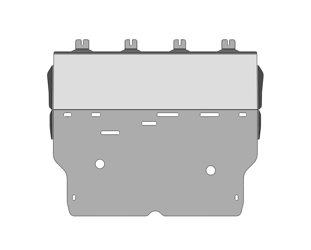 14.33ABC Защита картера двигателя и КПП V-все Mitsubishi Outlander IV (2022-) (Алюминий 4 мм)