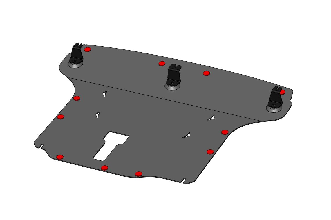 10.30ABC Защита ДВС и КПП HYUNDAI Custo V-все (2023-) (Алюминий 4 мм)