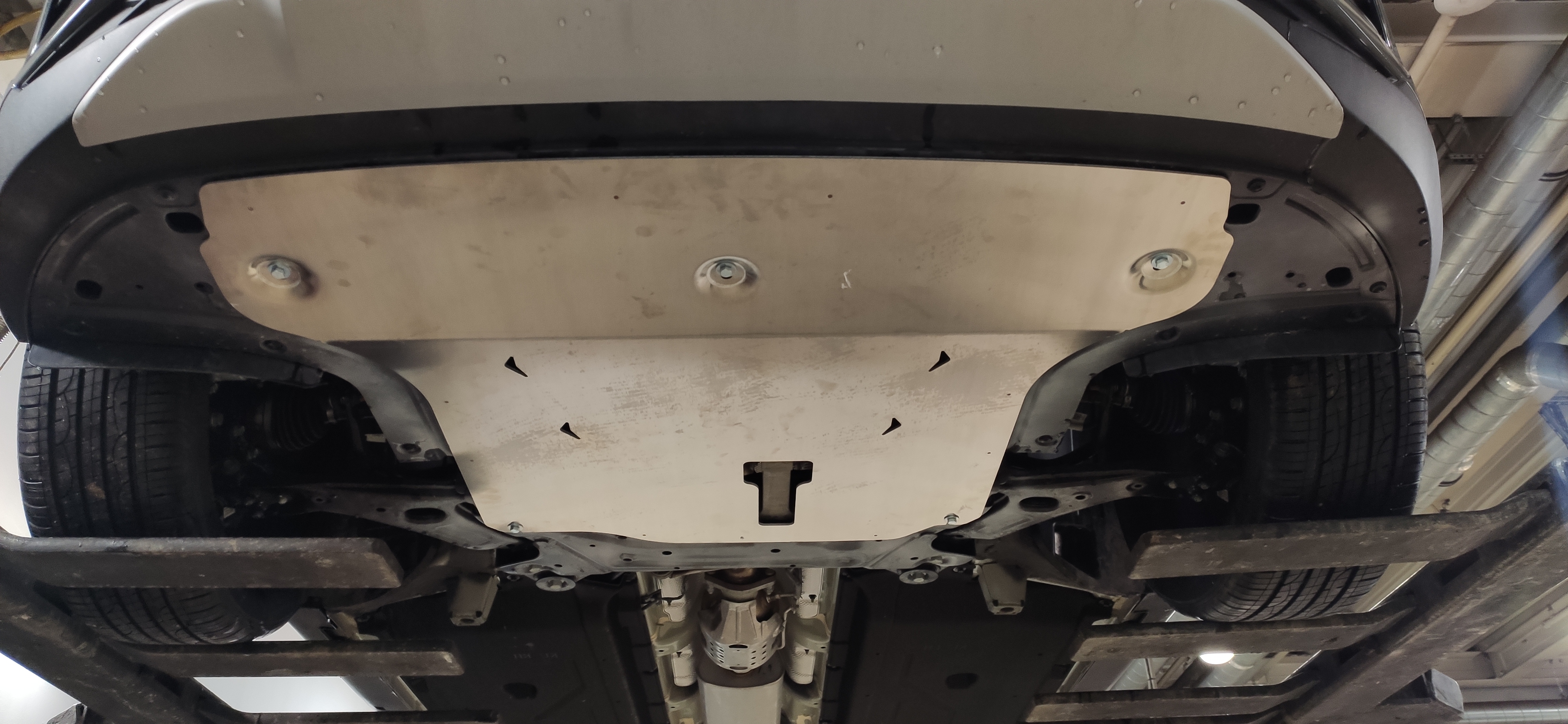 10.30ABC Защита ДВС и КПП HYUNDAI Custo V-все (2023-) (Алюминий 4 мм)