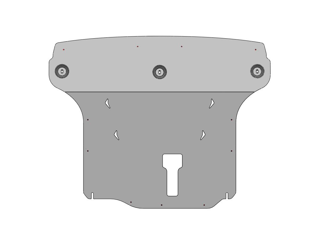 10.30ABC Защита ДВС и КПП HYUNDAI Custo V-все (2023-) (Алюминий 4 мм)