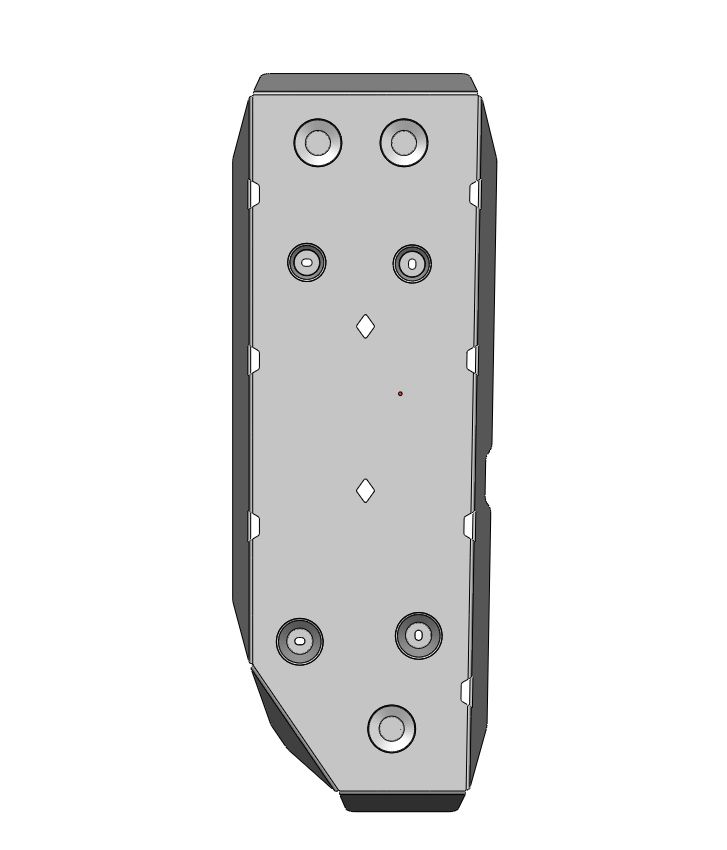 58.02ABC Защита топливного бака Foton Tunland G7 (2023-) (Алюминий 4 мм)