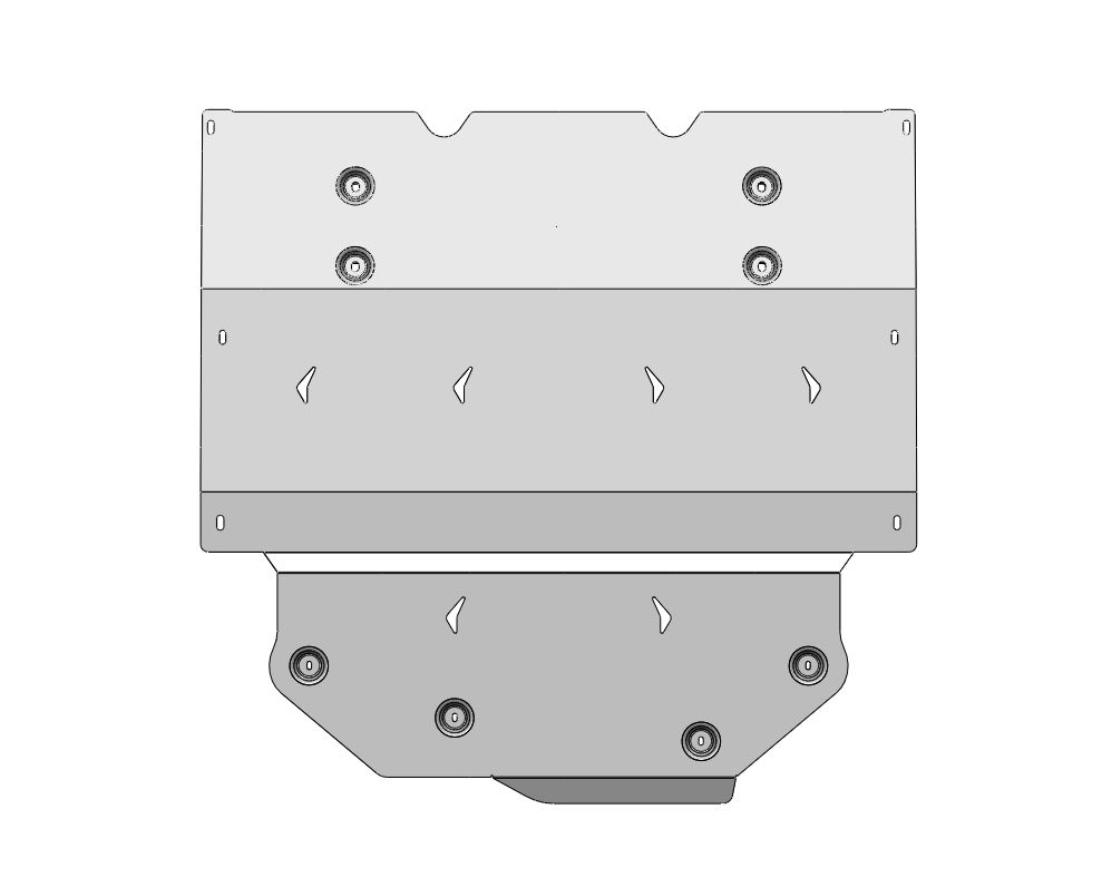 51.02ABC Защита картера двигателя и КПП GAC GS3 (2024-) (Алюминий 4 мм)