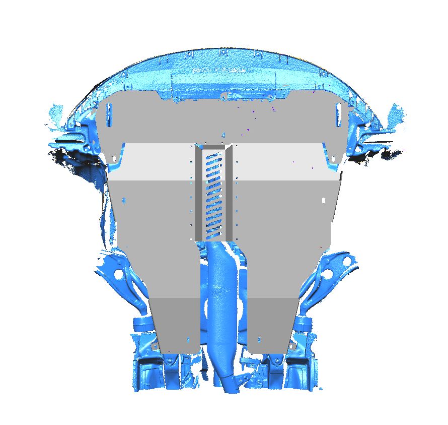 09.38ABC Защита картера двигателя и КПП Acura RDX, V-все, 4WD (2018-) (Алюминий 4 мм)