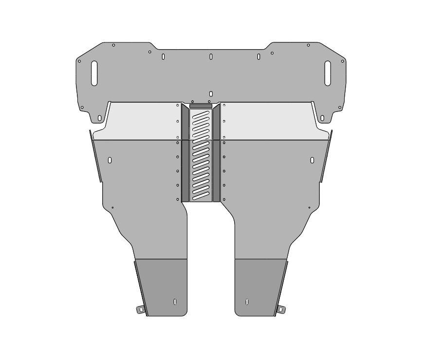 09.38ABC Защита картера двигателя и КПП Acura RDX, V-все, 4WD (2018-) (Алюминий 4 мм)