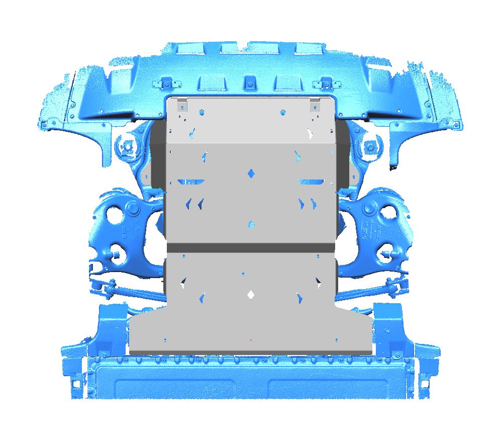 56.04ABC Защита заднего электромотора HONGQI E-HS9 (2022-) (Алюминий 4 мм)