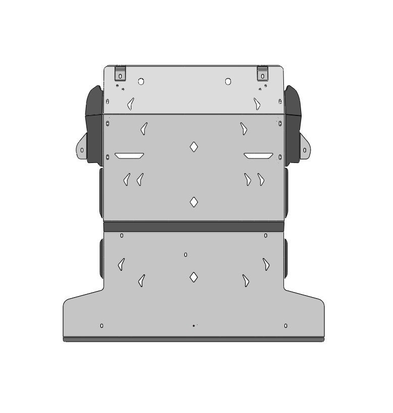 56.04ABC Защита заднего электромотора HONGQI E-HS9 (2022-) (Алюминий 4 мм)