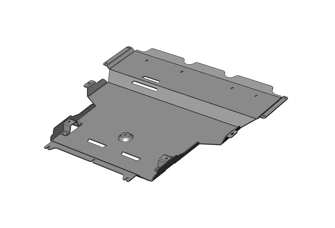 56.05ABC Защита картера двигателя и КПП HONGQI HS3 (2023-) (Алюминий 4 мм)